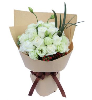 send bouquet of white rose to japan